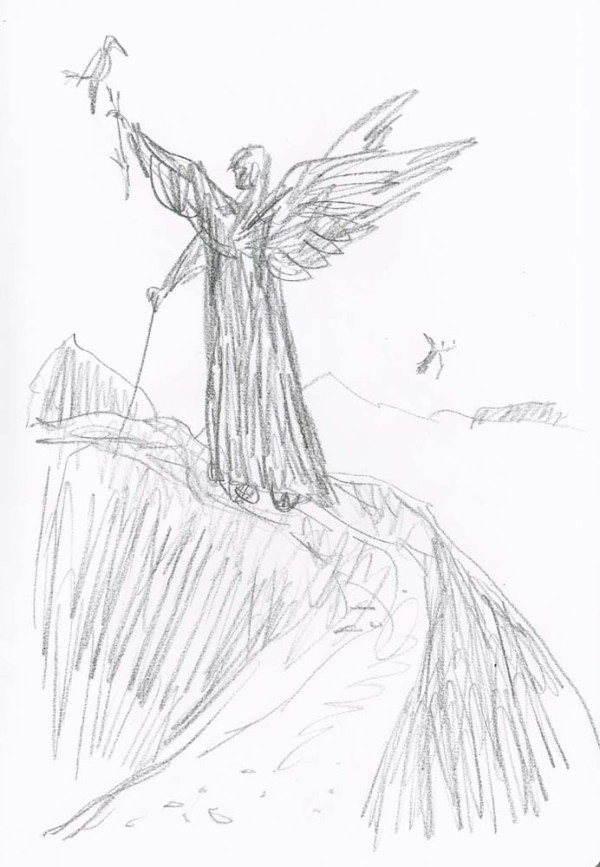 angel of death drawings easy