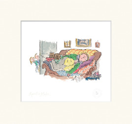 ‘Curled up fast asleep’